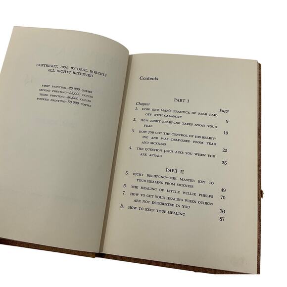 Deliverance From Fear And From Sickness Hardcover By Oral Roberts 1956 - Picture 7 of 9